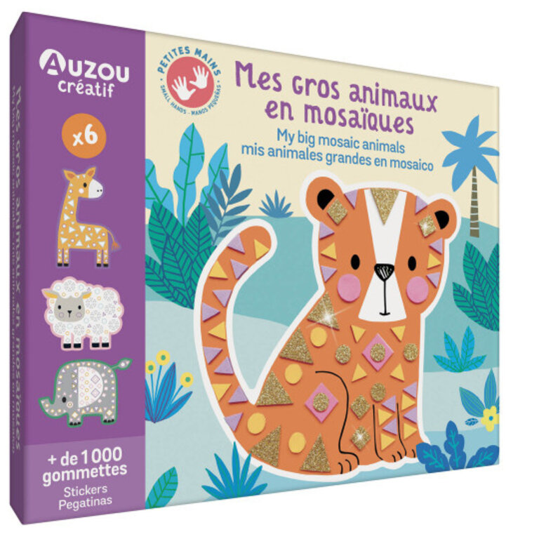 AUZOU MON COFFRET D'ARTISTE - MES GROS ANIMAUX EN MOSAÏQUES