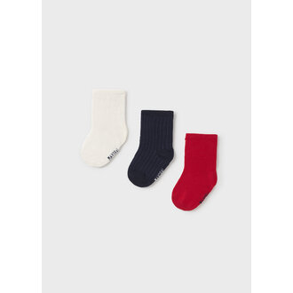 LOT DE 3 PAIRES DE CHAUSSETTES - ROUGE