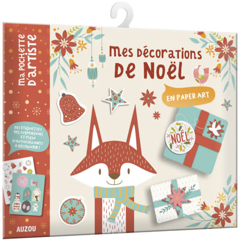 AUZOU MA POCHETTE D'ARTISTE - MES DÉCORATIONS DE NOËL EN PAPER ART