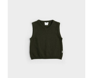 PETIT LEM DEBARDEUR EN TRICOT VERT FORET