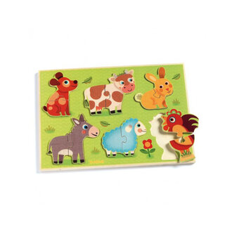 DJECO PUZZLE EN BOIS 12 PCS - COUCOU-COW
