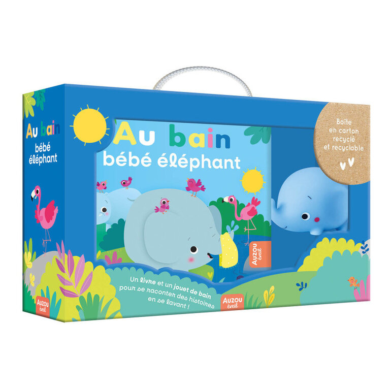 AUZOU COFFRET - AU BAIN BÉBÉ ÉLÉPHANT!