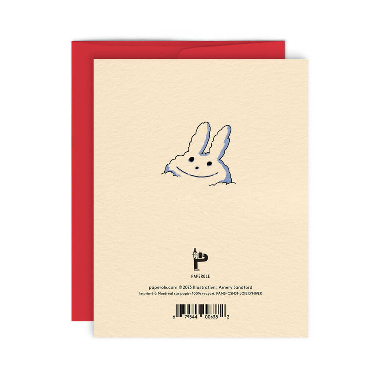 PAPEROLE CARTE DE SOUHAITS - JOIE D'HIVER