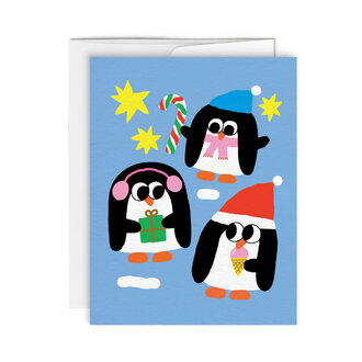 PAPEROLE CARTE DE SOUHAITS - PINGOUINS