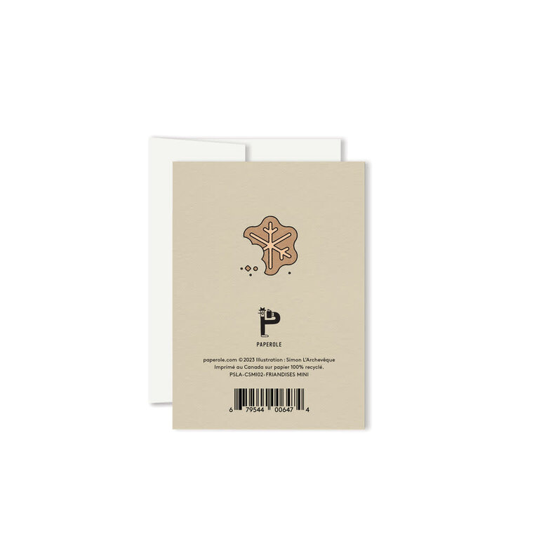 PAPEROLE CARTE DE SOUHAITS MINI - FRIANDISES
