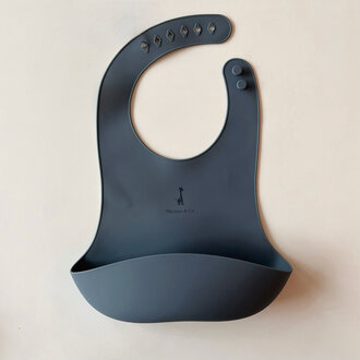 MICASSO & CO BAVETTE AJUSTABLE EN SILICONE - BLEU MAJESTUEUX