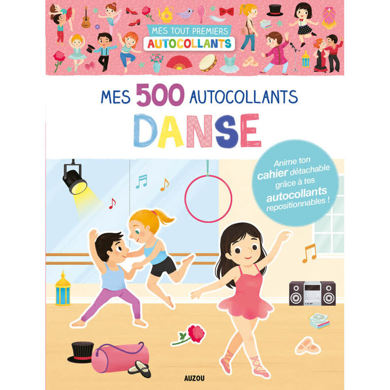 AUZOU MES 500 AUTOCOLLANTS DANSE