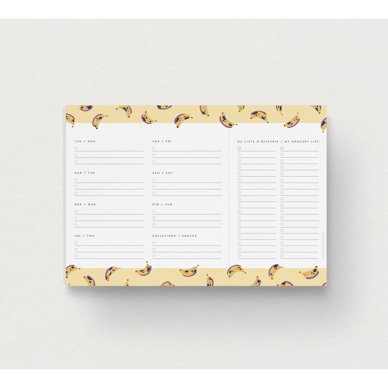 MIMOSA DESIGN PLANIFICATEUR DE REPAS - BANANA