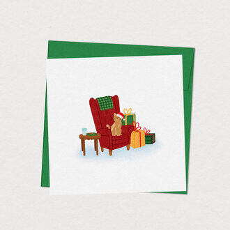 MIMOSA DESIGN CARTE DE SOUHAITS  - CHAISE DU PÈRE NOËL