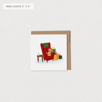 MIMOSA DESIGN MINI CARTE DE SOUHAITS  - CHAISE DU PÈRE NOËL
