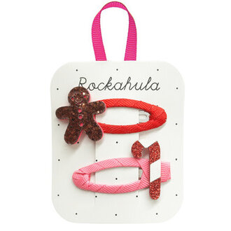 ROCKAHULA ENSEMBLE DE 2 BARRETTES - PAIN D'ÉPICE ET CANNE DE BONBON