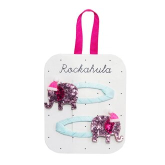 ROCKAHULA ENSEMBLE DE 2 BARRETTES - ÉLÉPHANTS DE NOËL