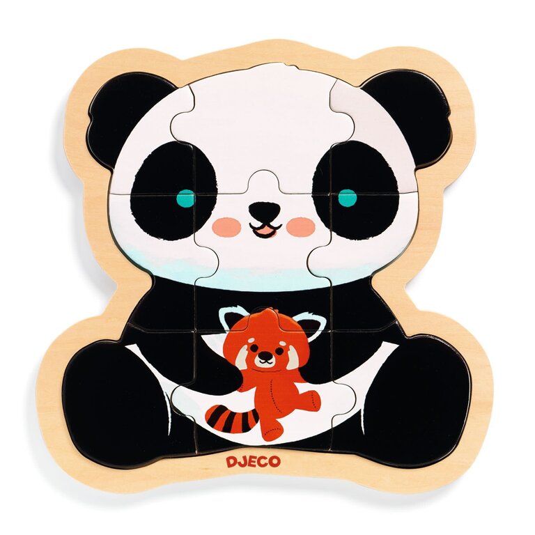 DJECO PUZZLE EN BOIS 9 PCS - PUZZLO PANDA