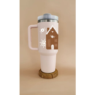 MÖMY GOBELET THERMOS 40 OZ - ROSE PALE MAISON PAIN D'ÉPICE