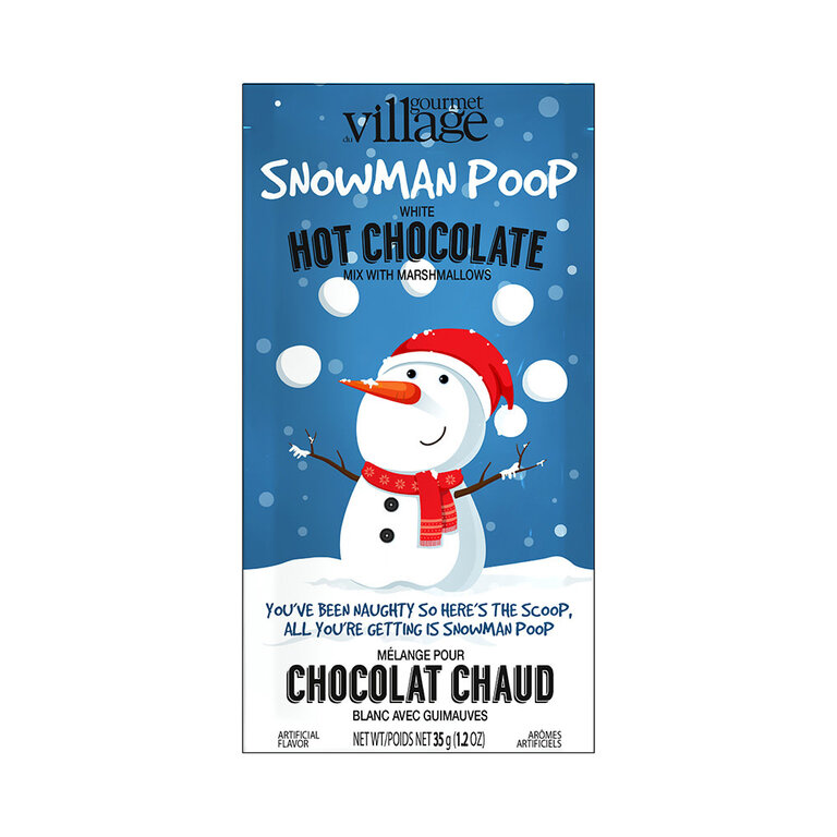 GOURMET VILLAGE ORNEMENT CHOCOLAT CHAUD - SNOWMAN POOP