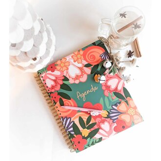 PLUME ET PAPIER AGENDA PERPÉTUEL (NON-DATÉ) - FLEURS EN FOLIE