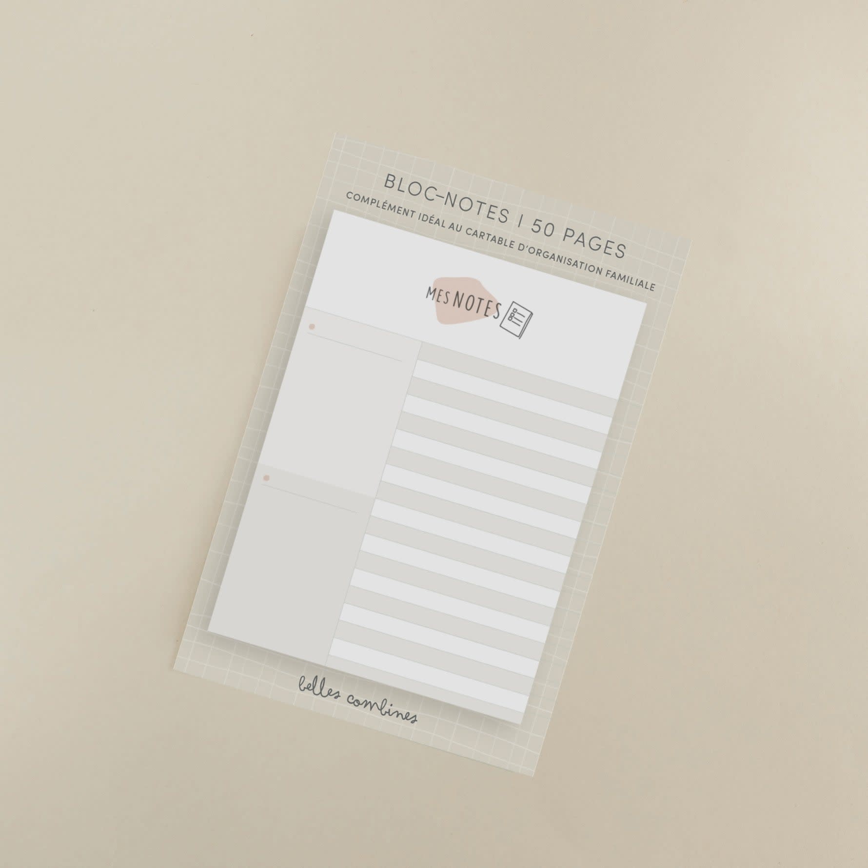 LES BELLES COMBINES - BLOC-NOTES - MES NOTES - Boutique Patati & Patata