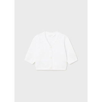 MAYORAL CARDIGAN AVEC COL TRICOT - BLANC