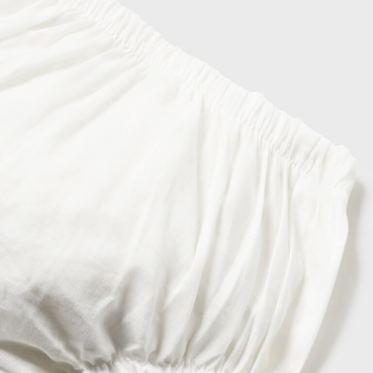 MAYORAL ROBE BI-MATIÈRE AVEC CULOTTE - ÉCRU