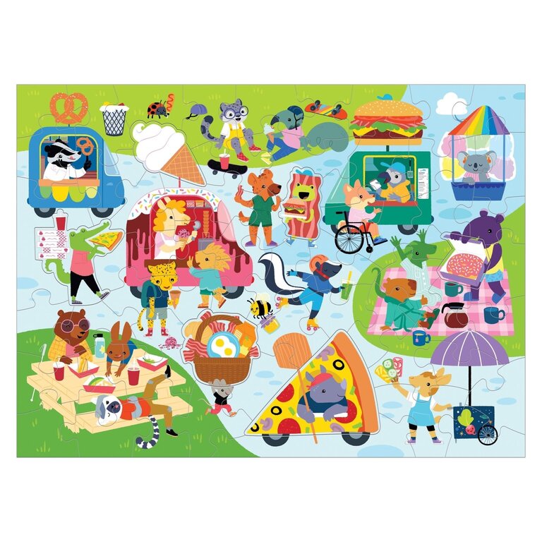 MUDPUPPY PUZZLE 60 PCS SCRATCH AND SNIFF - FOOD FESTIVAL