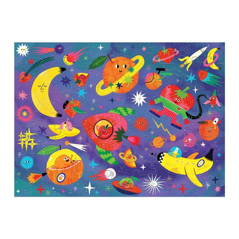 MUDPUPPY PUZZLE 60 PCS SCRATCH AND SNIFF - COSMIC FRUITS