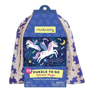 MUDPUPPY PUZZLE DE VOYAGE 36 PCS - UNICORN MAGIC