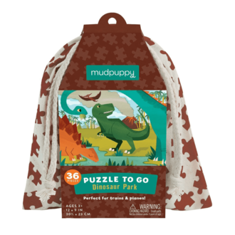 MUDPUPPY PUZZLE DE VOYAGE 36 PCS - DINOSAURES