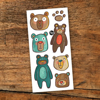 PICO TATOO TEMPORARY TATTOOS - SMILING BEAR CUBS