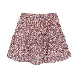 CREAMIE JUPE À VOLANTS FLEURIE - ROSE ET BLEU