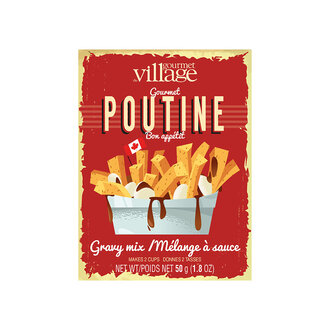 GOURMET VILLAGE BOÎTE RECETTE ASSAISONNEMENT RÉTRO - SAUCE À POUTINE