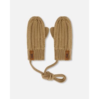 DEUX PAR DEUX MITAINES EN TRICOT AVEC CORDE - PACANE