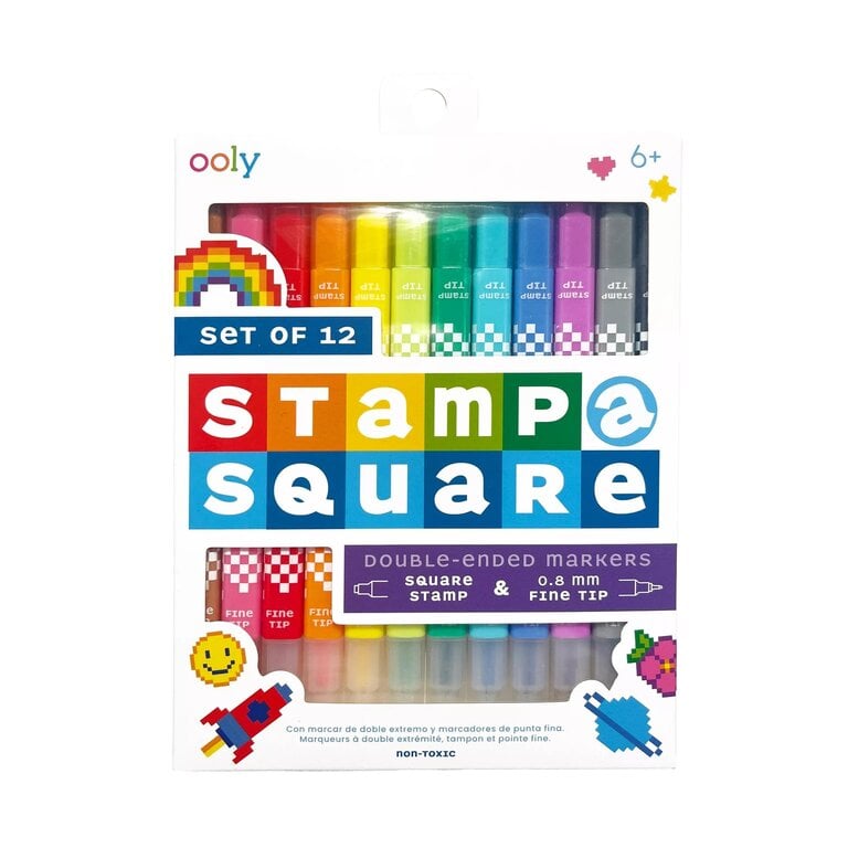 OOLY MARQUEURS DOUBLES POINTE - STAMP-A-SQUARE