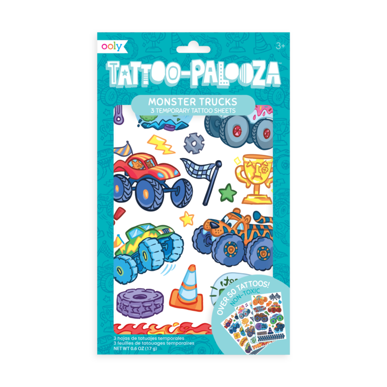 OOLY TATOUAGES TEMPORAIRES PALOOZA - MONSTER TRUCK