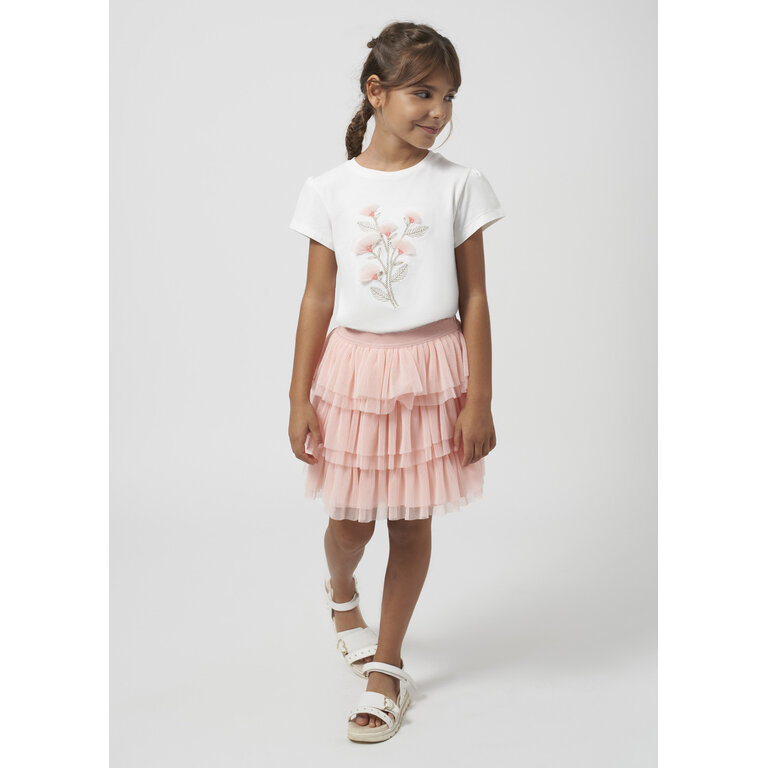 MAYORAL JUPE EN TULLE - ROSE TULIPE