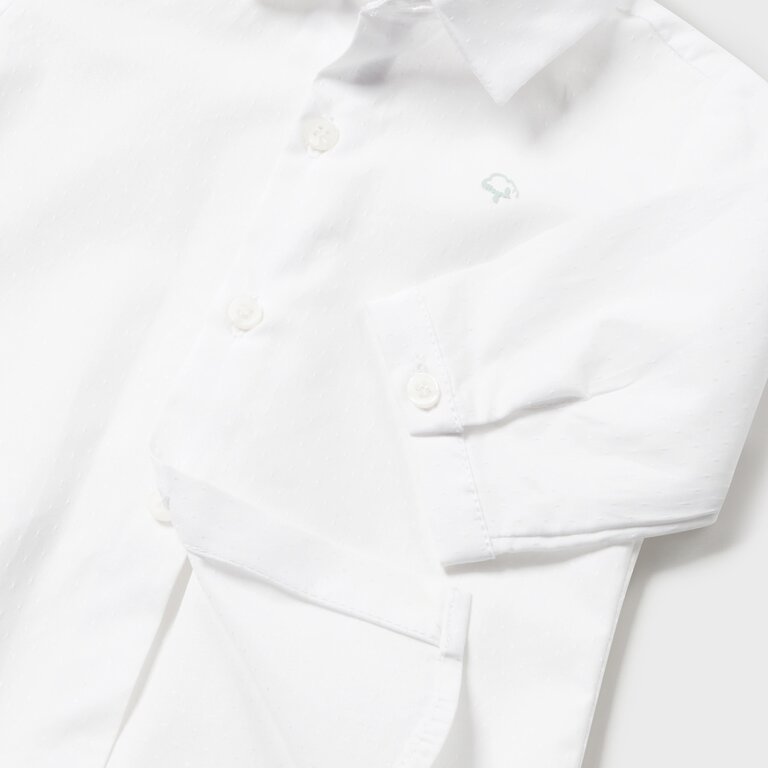 MAYORAL CHEMISE HABILLÉE AVEC NOEUD PAPILLON SAUGE - BLANC
