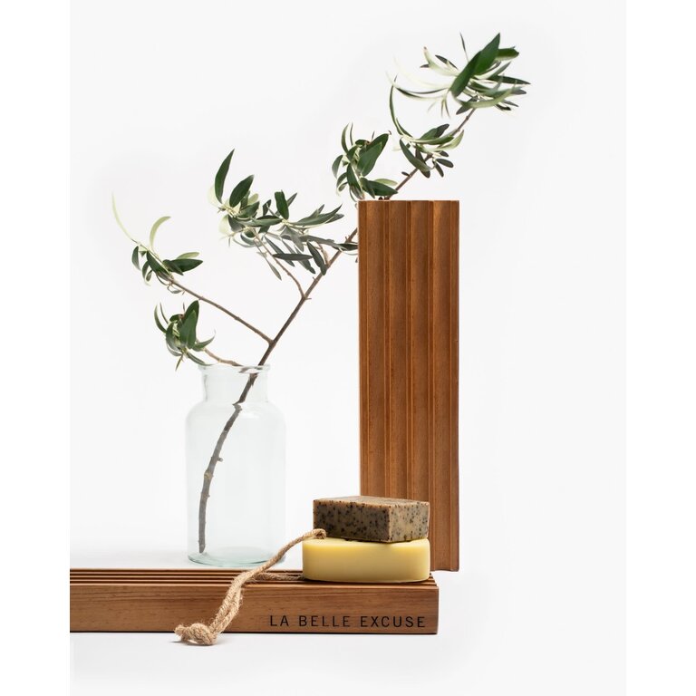 LA BELLE EXCUSE WOODEN SOAP DISH TRAY