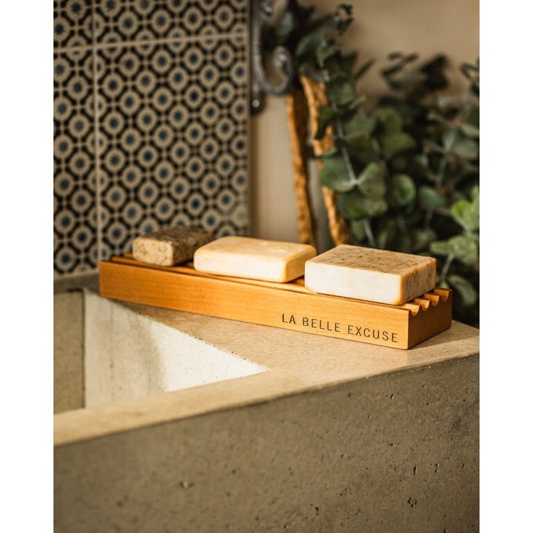 LA BELLE EXCUSE WOODEN SOAP DISH TRAY