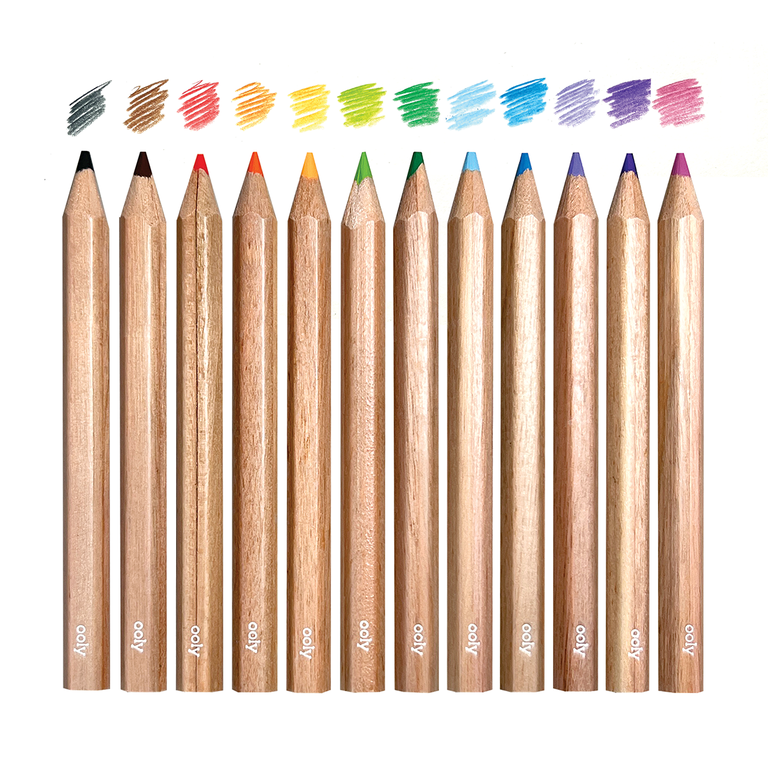 OOLY MINI CRAYONS DE COULEUR + AIGUISOIR