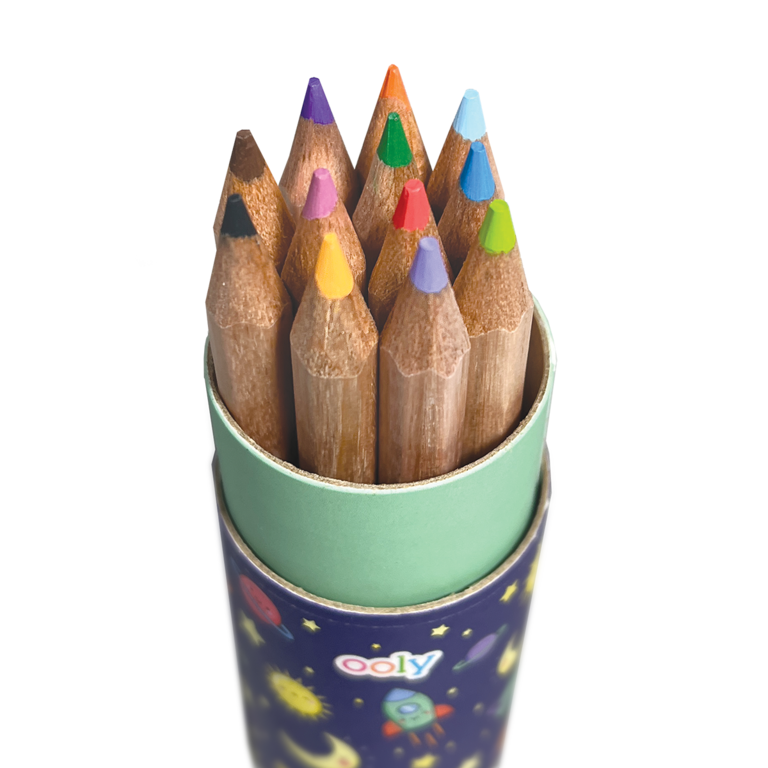 OOLY MINI CRAYONS DE COULEUR + AIGUISOIR