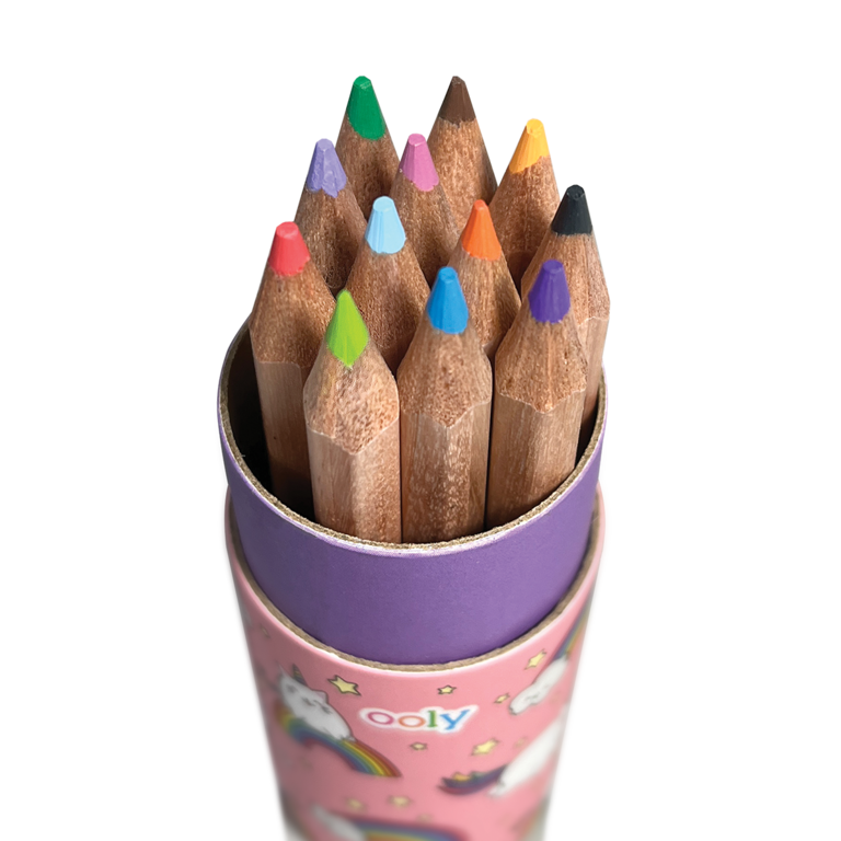 OOLY MINI CRAYONS DE COULEUR + AIGUISOIR