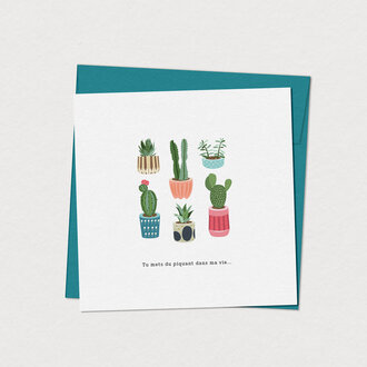 MIMOSA DESIGN GREETING CARD - GREEN PLANTS