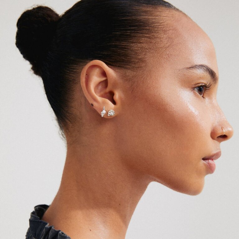 PILGRIM BOUCLES D'OREILLES 2 EN 1 PLAQUÉ ARGENT - FORCE