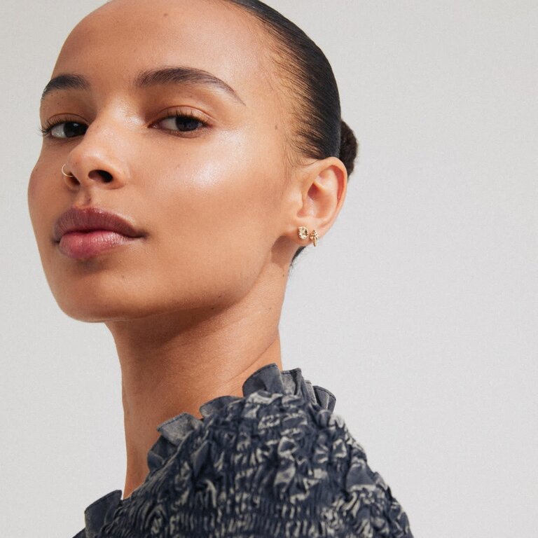 PILGRIM BOUCLES D'OREILLES 2 EN 1 PLAQUÉ OR - FORCE