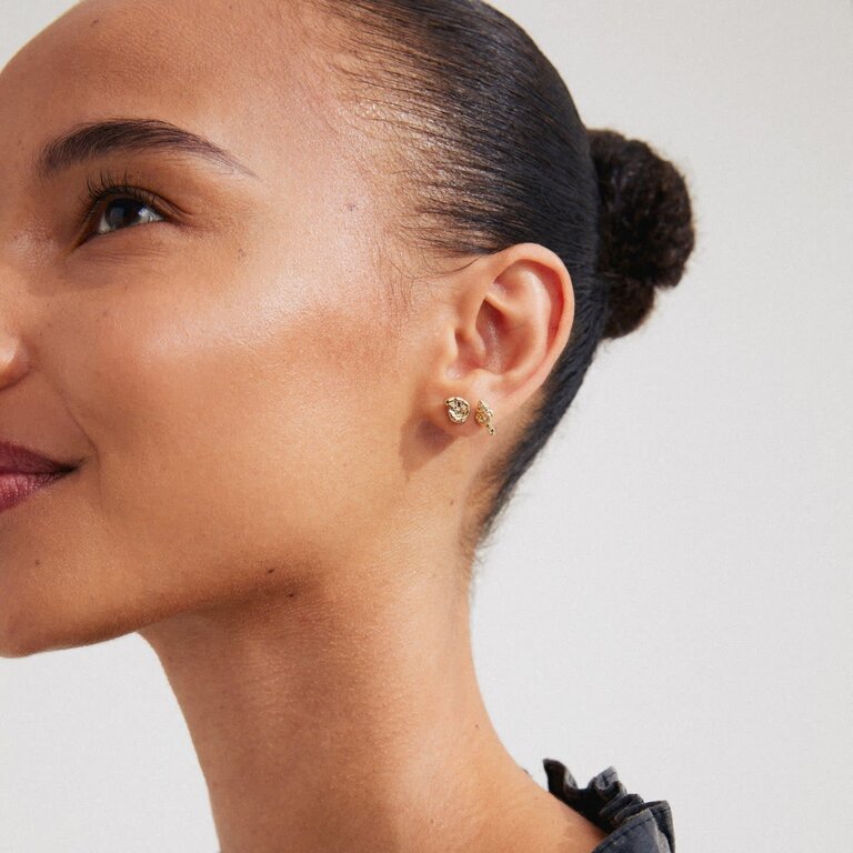 PILGRIM BOUCLES D'OREILLES 2 EN 1 PLAQUÉ OR - FORCE