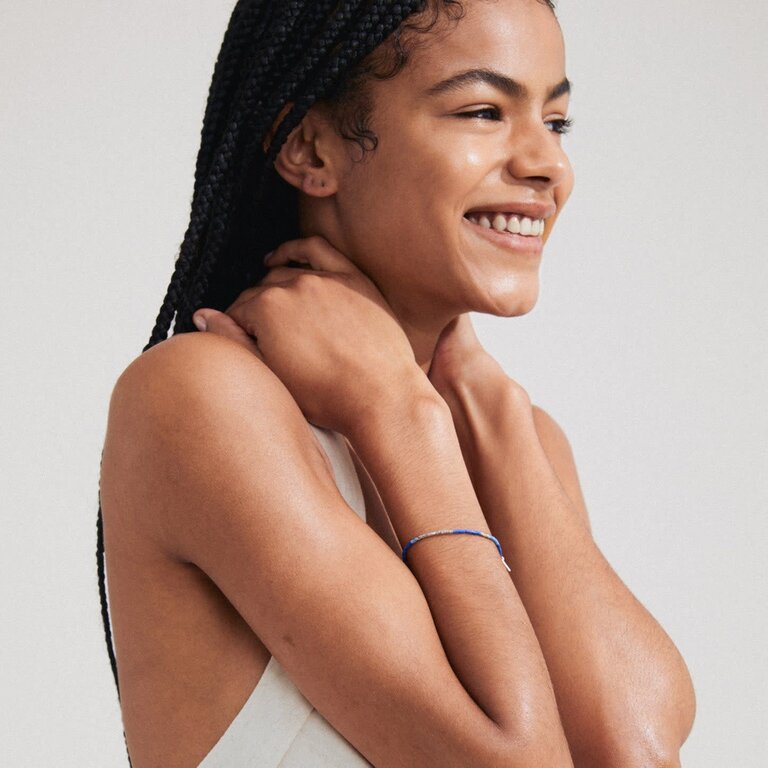 PILGRIM BRACELET DE BILLES ALISON - BLEU