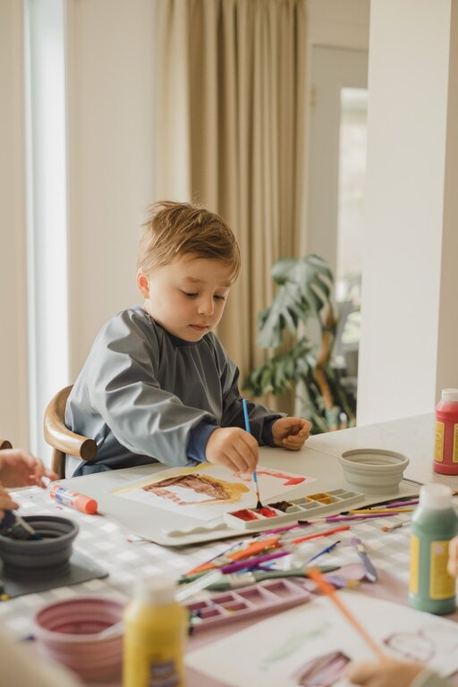 MICASSO & CO TABLIER D'ARTISTE IMPERMÉABLE (4-6 ANS) - BLEU MAJESTUEUX