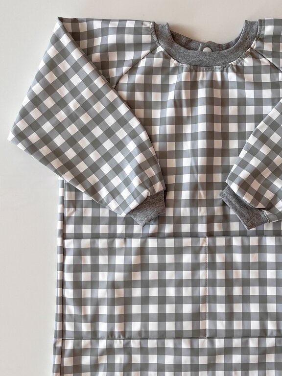 MICASSO & CO TABLIER D'ARTISTE IMPERMÉABLE (4-6 ANS) - VICHY SAUGE