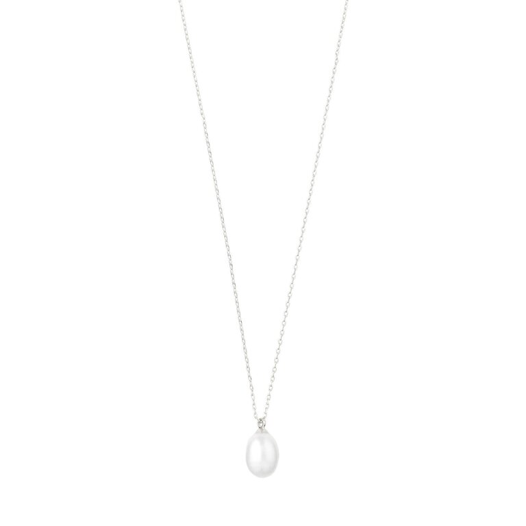 PILGRIM COLLIER PERLE SOLITAIRE PLAQUÉ ARGENT - EILA