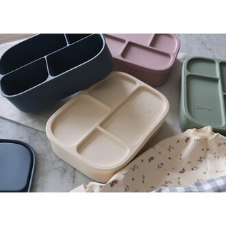 MICASSO & CO BOÎTE À LUNCH BENTO EN SILICONE - BLANC CRÈME