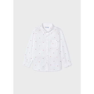 CHEMISE MANCHES LONGUES GÉO - BLANC